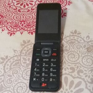 Compact Black Flip Phone